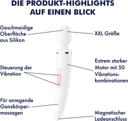 Satisfyer Partner Wand-er Woman purple - Gold 34cm, 1-pak (1 x 300 g) paars — thumbnail 3