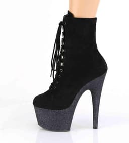 Pleaser Enkellaars -36 Shoes- ADORE-1020FSMG US 6 Zwart — thumbnail 3