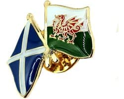 Welsh Cymru Schotland Schotse Saltire Verenigd Koningkrijk UK Vriendschap Metalen Emaille Land Vlaggen Pin Badge, Metaal