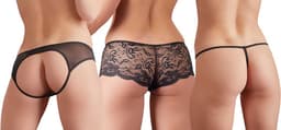 Cottelli Collection – 3 Delig Erotisch Ondergoed Set voor Veelzijdig Keuzevrijheid in de Slaapkamer – Maat S – Zwart — thumbnail 5