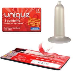 Pasante Unique Latex Vrij - 3 stuks - Condooms — thumbnail 1