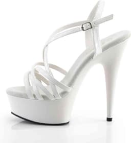 Pleaser - DELIGHT613 Sandaal met enkelband - US 5 - 35 Shoes - Wit — thumbnail 3