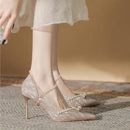 3 Paar Elastische Hoge Hakken Sandalen met Veters en Verstelbare Bandjes voor Dames — thumbnail 5