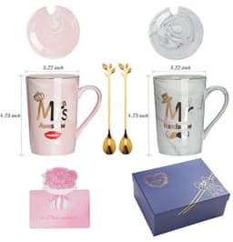 Romantisch Huwelijkscadeau voor Koppels - 2 Stuks Keramische Geschenkmokken 400ml — thumbnail 4