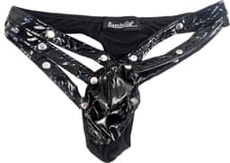 BamBella ® - String - Maat Onesize S M L - Zwart SM kleding BDSM erotische heren kleding ondergoed lingerie onderbroek zwart — thumbnail 2