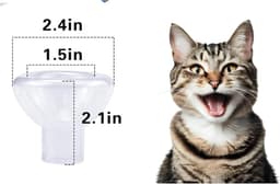 Huisdier Inhalator Spacer Met Gezichtsmasker - Draagbare Aerochamber Voor Katten, Comfortabel Gezichtsmasker Speciaal Voor Katten — thumbnail 2
