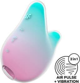 Satisfyer - Mermaid Vibes - Vibrerende Luchtdruk Vibrator - Mint/Roze — thumbnail 2