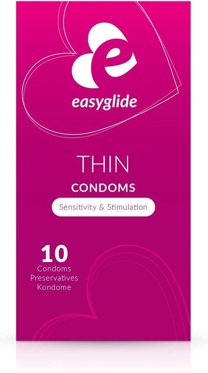 EasyGlide - Extra Thin Condooms - Condooms met Glijmiddel - 10 stuks — afbeelding 1