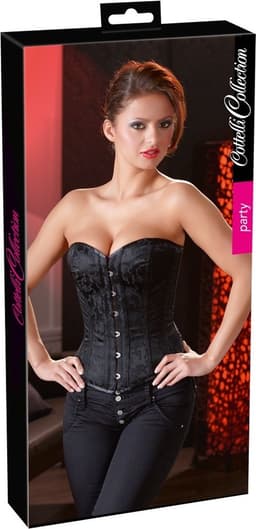 Cottellli Collection –  Korset met Verwijderbare Bretels en Vetersluiting Seductief Variant – Maat 2XL - Zwart — thumbnail 4