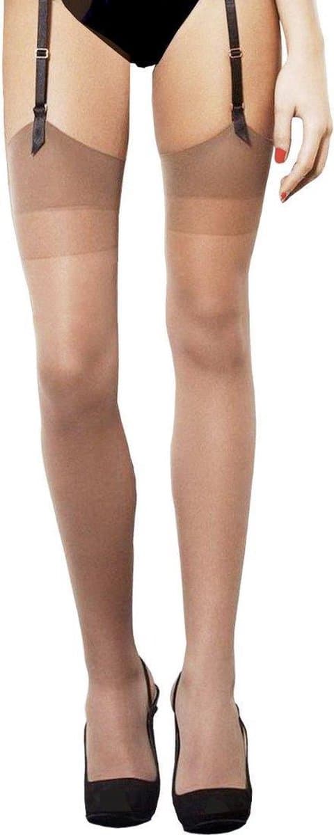 Fiore jarretel kousen Justine-natural-XXL kleur: natural maat: dijomvang  71-77cm — afbeelding 1
