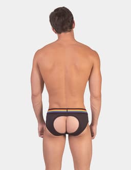 Barcode Berlin Backless Brief Pride Black - MAAT XL - Erotisch Heren Ondergoed - Slip voor Man - Sexy mannen Slip — thumbnail 2