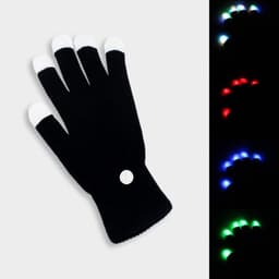 LED Handschoenen - Kleurrijke Wanten - Feestelijke Verlichting - 7 Kleuren Instelbaar - Volwassen Formaat - Meerkleurig — thumbnail 4