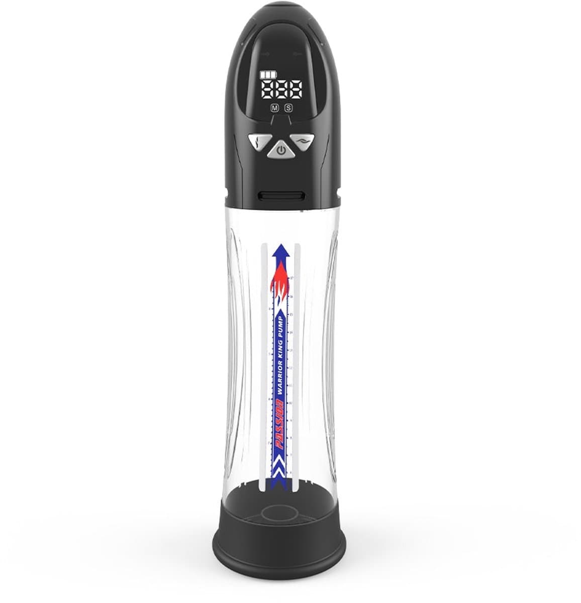 Passion Pump - Elektrische Penispomp - Waterproof - 31 cm - Zwart/Transparant — afbeelding 1