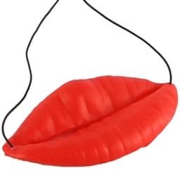 Dailygoods - sausage mouth decor - grappige lippen - 2x set - voor Halloween - feestartikelen - leuk voor feestjes - rood — thumbnail 2