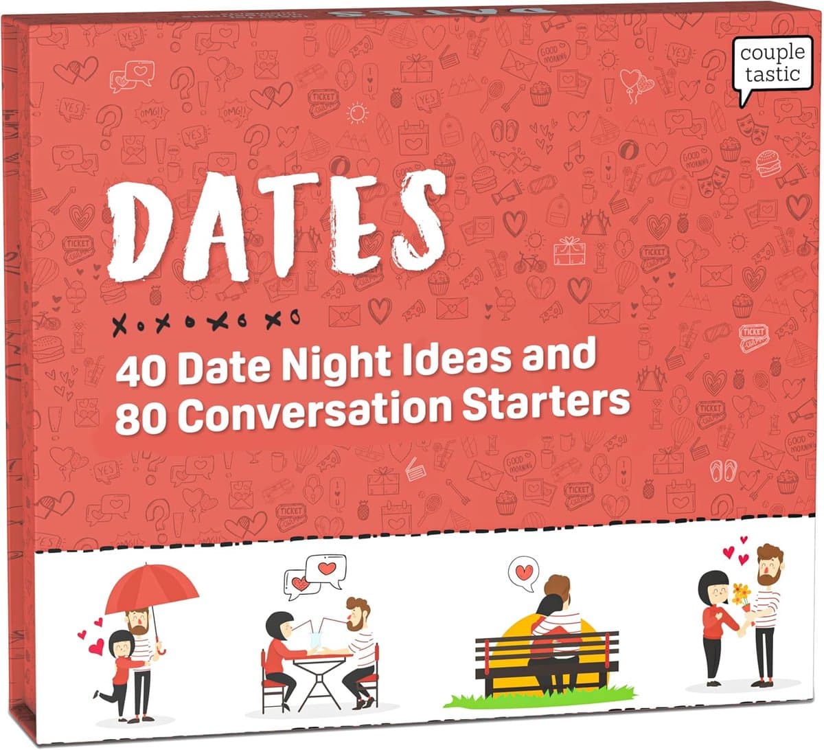 Date Night Ideeën - Koppel Spel - Relatie Verdiepen - 40 Activiteiten & 80 Vragen - 100+ Ideeën - Meerkleurig — afbeelding 1