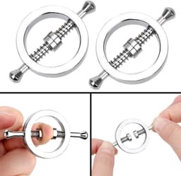 Oneay Seksspeeltjes voor stellen, 1 paar tepelstimulatoren, verstelbare clips, metalen tepelklemmen, seksspeeltjes voor volwassenen. — thumbnail 4