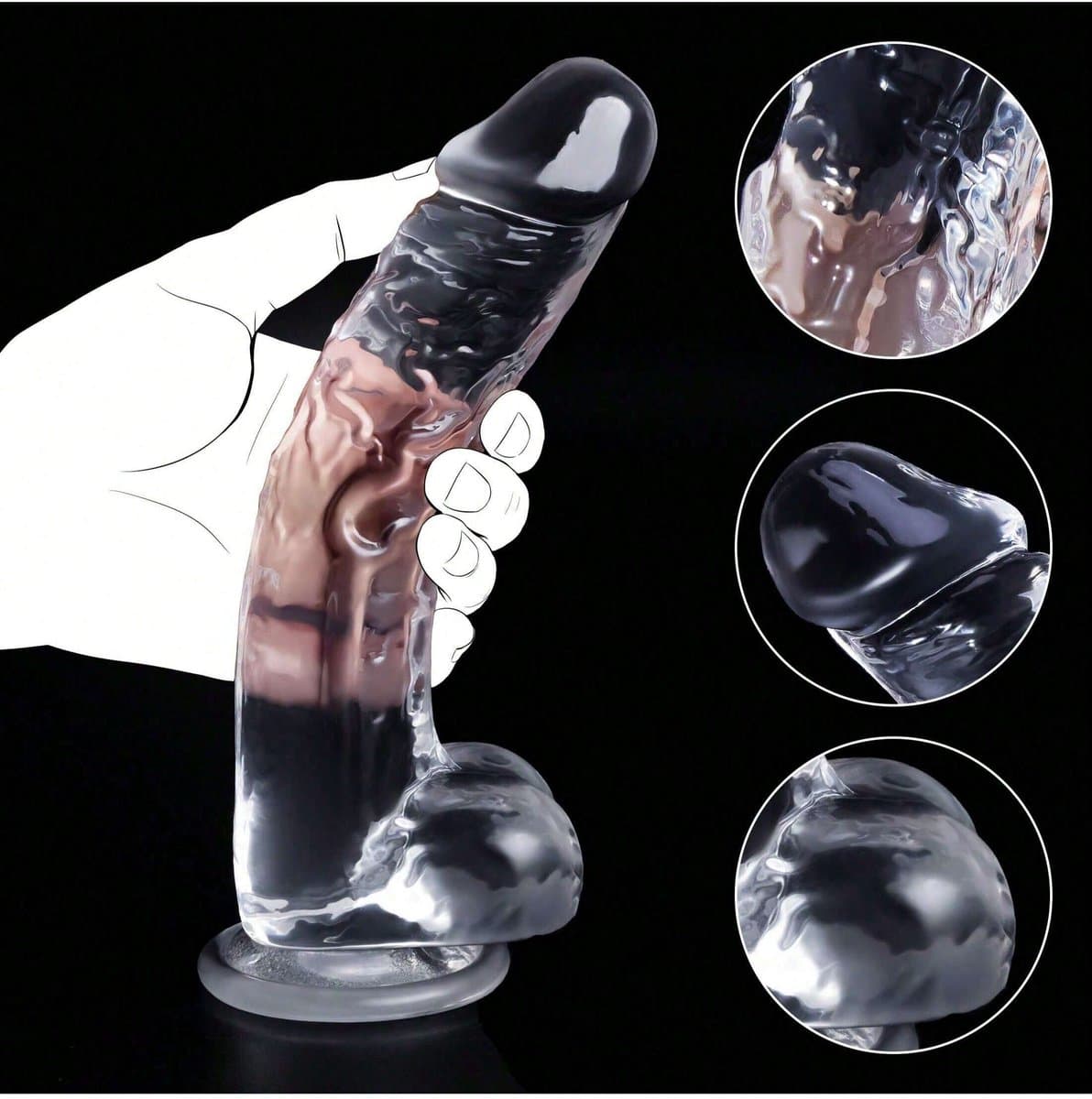 Oneay L Realistische penis met sterke zuignap, unisex speeltje, anaalplug, seksspeeltje voor stellen, anaalpenis voor mannen/vrouwen/homoseksuelen, seksspeeltje voor volwassenen of seksspeeltje voor beginners. — afbeelding 1