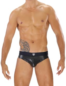 TOF Paris Fetish Brief Black/Black - MAAT M - Erotisch Heren Ondergoed - Slip voor Man - Sexy mannen Slip — thumbnail 3