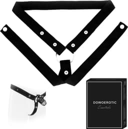 DOWO® - Chastity Cage Waist Strap - Kuisheids Riem - Belt voor Peniskooi - Zwart — thumbnail 1