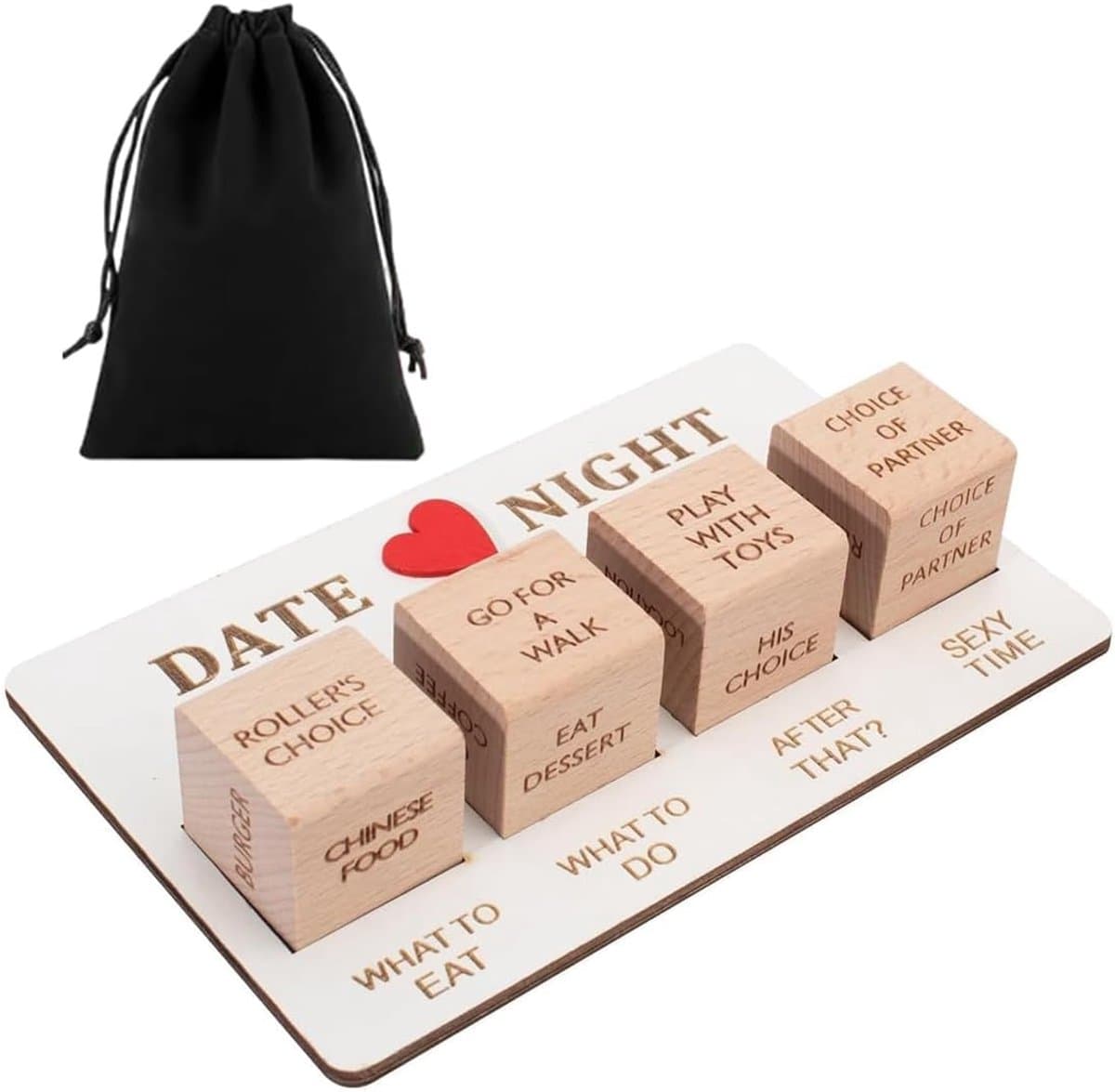 Avond Dobbelstenen - Koppel Spel - Date Night Ideeën - Herbruikbare Set - 11 x 10 cm — afbeelding 1
