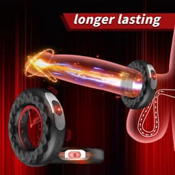 Daity - Cockring Vibrerend - Valentijn Cadeau - Penisring met 10 Vibratiestanden - Siliconen Penisring - Sex Toys voor koppels - Afstandsbediening - bandvorm – Voor Lange & Stevige Erectie — thumbnail 2