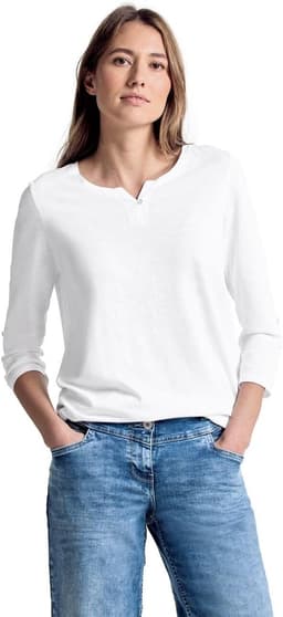 Cecil Fenja Dames T-Shirt - Casual Witte T-Shirt voor Vrouwen — thumbnail 1