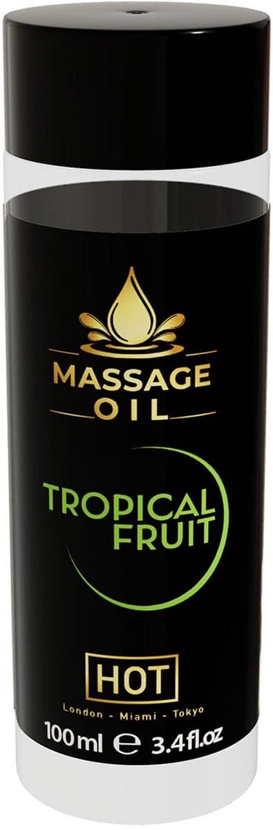 Hot - Tropical fruit 100ml Massage olie - Transparant — afbeelding 1