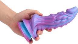Banoch | Dildo fantasy Dragon | blauw / paars | siliconen met zuignap | Monster creature — thumbnail 2