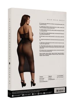 Shots - Le Désir Lingerie Jurkje met Hoge Hals - Plus Size black OSX — thumbnail 3