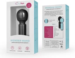 EasyToys - Mini Vibe Wand Vibrator - Oplaadbaar en Waterproof - Ook voor Massages - Wand Vibrator - Vibrator - Vibrators voor Mannen en Vrouwen - Sex Toys voor Mannen en Vrouwen - Vibrators - Zwart — thumbnail 2