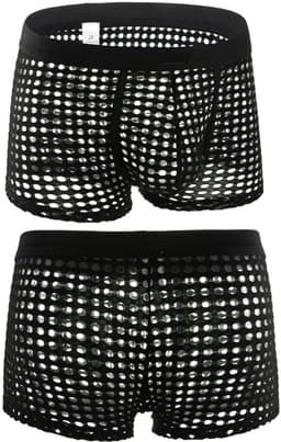 Sexy Transparante Mesh Boxershort voor Heren – Zwart herenondergoed – Doorschijnende Boxer - Maat S — thumbnail 4