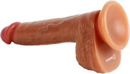 Banoch | Dildo met zuignap | beige siliconen | 16 cm | ∅ 3,3 cm — thumbnail 5