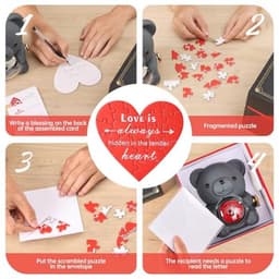 Romantische teddybeer met roos en verborgen sieradendoosje - uniek cadeau voor haar - Valentijnsdag, Moederdag, bruiloften en jubilea — thumbnail 4