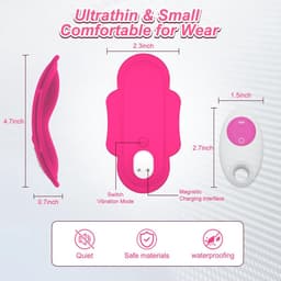 Panty Vibrator met App & Afstandsbediening – Draagbare Mini Egg Vibrator – Clitoris Stimulator – Stil Discreet Seksspeeltje voor Vrouwen & Koppels - Roze — thumbnail 5