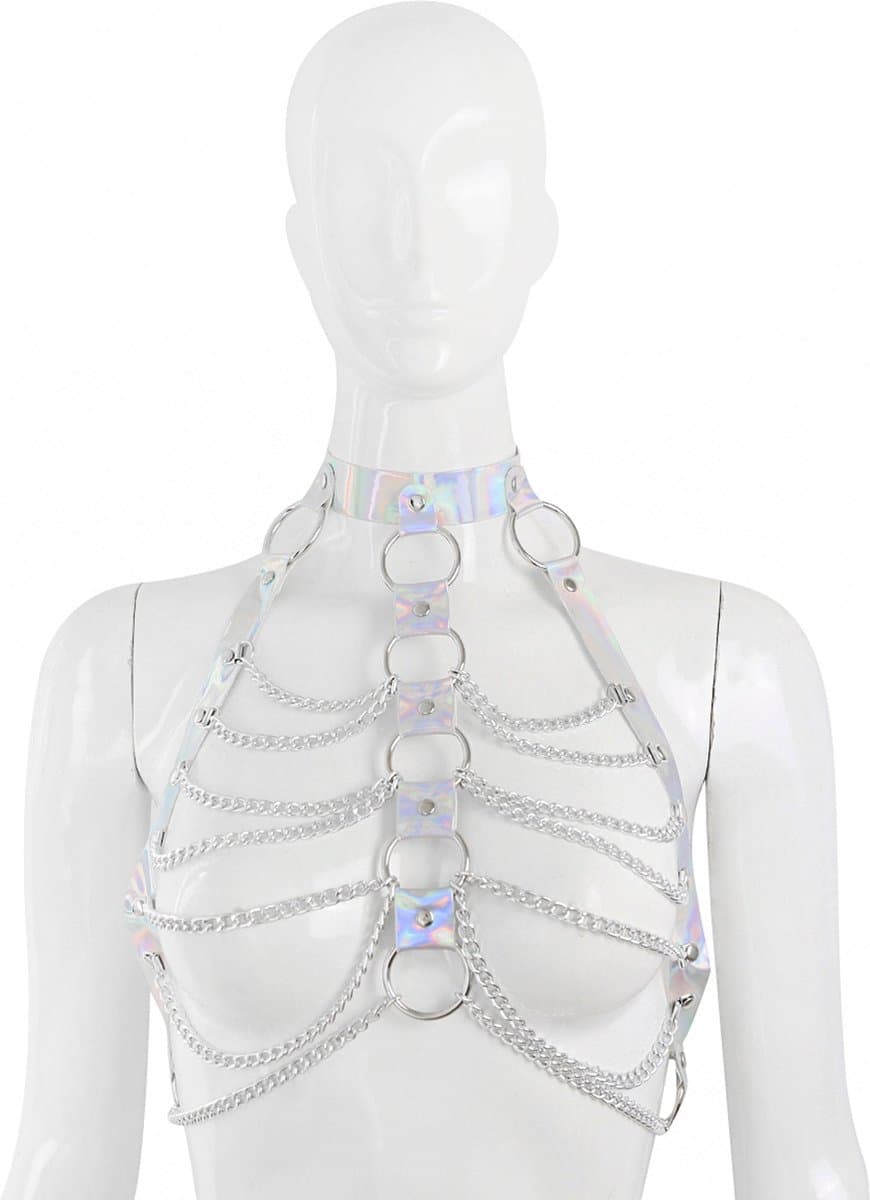 Fixxx - Kettingen Top - Lakleer - One Size - Reflection - Zilver — afbeelding 1