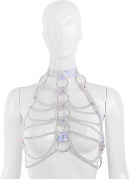 Fixxx - Kettingen Top - Lakleer - One Size - Reflection - Zilver — thumbnail 1