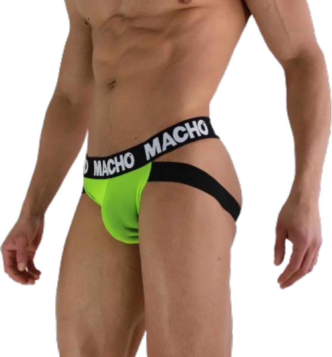 MACHO - MX28FA JOCK GREEN FLUOR M | EROTISCHE HEREN ONDERGOED | EROTISCHE JOCKSTRAP — afbeelding 1