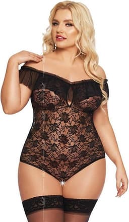 Softline Kamila - Erotische Body - Zwart - XXL — thumbnail 1