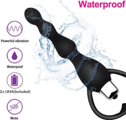 Trillende Prostaat Vibrator I Prostaat Stimulator I Anaal Vibrator I Clitoris en G Spot Stimulatie I Op Batterijen I 2 Standen I Zwart — thumbnail 4