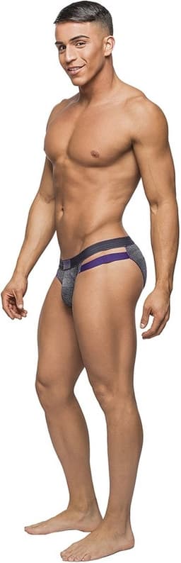 Male Power Heather Haze - Uitgesneden Bikini grey L — thumbnail 5