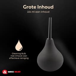 Quick Relief Cleaning Bulb™ - Anaal Douche - 224ml - Intieme Reiniging – Anal Douche – Klysma – Anaaldouche - Anaal reinigen + Glijmiddel 150ml — thumbnail 4