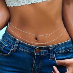 NTHProducts - Adjustable Belly Chain - 4 Stuks - Elegante Body Chain - Zilver - Trendy Tailleketting - Voor Feestjes en Avonden - Modieuze Accessoire — thumbnail 2
