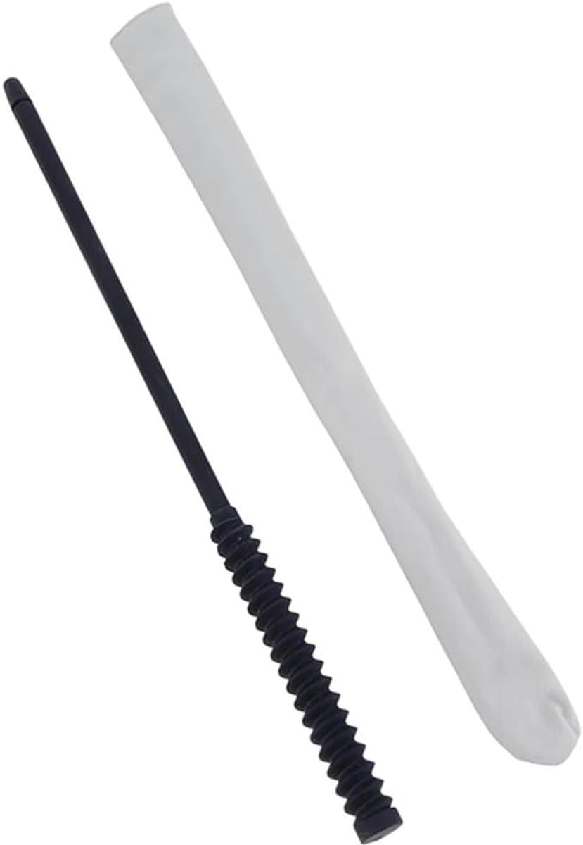 Fluit Reinigingsset - Blaasinstrument Onderhoud - Instrument Schoonmaken - Flexibele Siliconen Staaf - 40 x 5 x 1 cm - Zwart — afbeelding 1