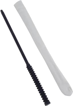 Fluit Reinigingsset - Blaasinstrument Onderhoud - Instrument Schoonmaken - Flexibele Siliconen Staaf - 40 x 5 x 1 cm - Zwart — thumbnail 1