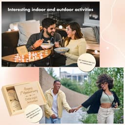 Houten Date Night Box met 52 Activiteiten voor 7 Jaar Huwelijksjubileum — thumbnail 3