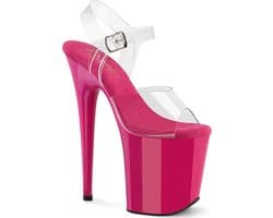 Pleaser - FLAMINGO-808 Sandaal met enkelband, Paaldans schoenen - US 6 - 36 Shoes - Roze