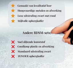 Dare to Undress – Fifty Shades of Grey – Luxe 8-delige BDSM Set met Opbergkoffer – Premium – BDSM Bondagesets - Valentijn Cadeau - Handboeien, Halsband, Masker, Gagbal & Zweep - Sex Toys voor Koppels - Seksspeeltjes voor mannen en vrouwen - Kinky — thumbnail 4