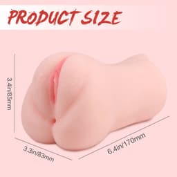 EroLovera 3-in-1 Realistische Masturbator- Vagina, Anus & Mond - Discreet Verpakt- Lichtroze — thumbnail 2