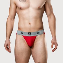 MM Sports Original Edition Swimmer/Jogger Jockstrap 2 inch Multipack 1x Red + 1x Yellow + 1x Blue - MAAT M - Heren Ondergoed - Jockstrap voor Man - Mannen Jock — thumbnail 3