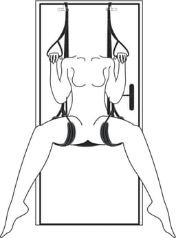 EasyToys - Seksschommel voor aan de Deur - Verstelbaar - Seks Schommel - BDSM - Seks - Sex Toys voor Mannen en Vrouwen - Seks Stoel - Zwart — thumbnail 2